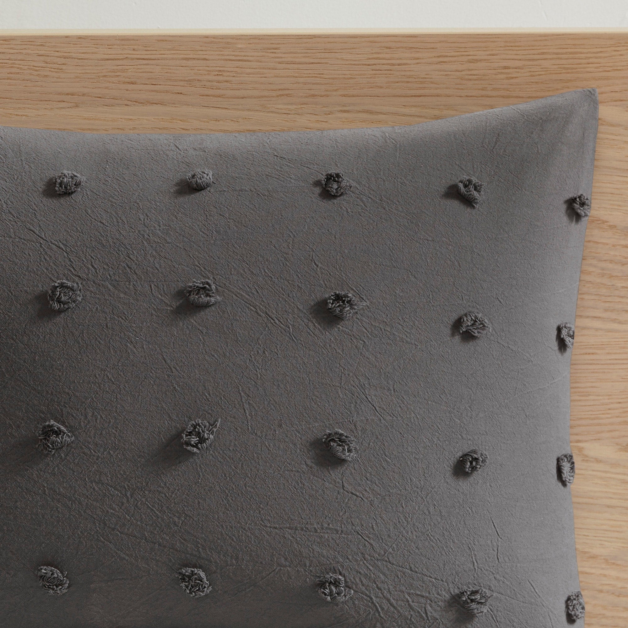 Parure de lit en jacquard de coton et maïs au design intelligent avec taies d'oreiller et coussins décoratifs