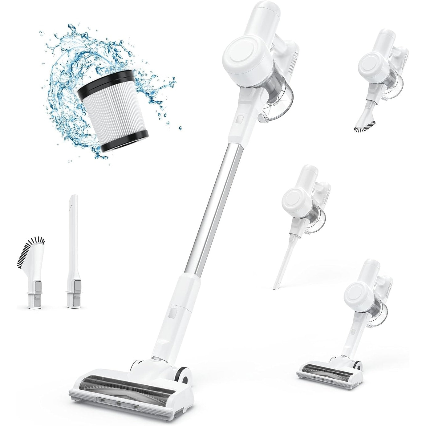 Aspirateur balai sans fil 3 en 1, léger pour tapis, sols durs, poils d'animaux et nettoyage de la maison