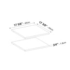 Étagères 100 % bois massif Palace Imports pour armoires Metro et Cosmo, lot de 2