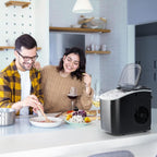 Machine à glaçons portable de comptoir avec autonettoyage, 9 glaçons en 6 minutes, livrée avec panier à glaçons et pelle à glaçons