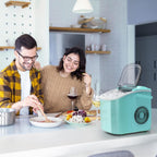 Machine à glaçons portable de comptoir avec autonettoyage, 9 glaçons en 6 minutes, livrée avec panier à glaçons et pelle à glaçons