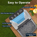 Machine à glaçons portable de comptoir avec autonettoyage, 9 glaçons en 6 minutes, livrée avec panier à glaçons et pelle à glaçons