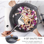 Batterie de cuisine antiadhésive en fonte d'aluminium Country Kitchen - Batterie de cuisine durable pour la cuisine quotidienne, 6 à 11 pièces