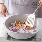 Batterie de cuisine antiadhésive en fonte d'aluminium Country Kitchen - Batterie de cuisine durable pour la cuisine quotidienne, 6 à 11 pièces