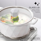 Batterie de cuisine antiadhésive en fonte d'aluminium Country Kitchen - Batterie de cuisine durable pour la cuisine quotidienne, 6 à 11 pièces