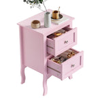 Table de chevet à deux tiroirs de style campagnard - Lot de 2