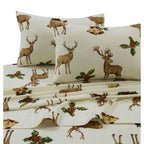 Ensemble de draps à poches extra profondes en flanelle confortable, fantaisie et imprimé vacances