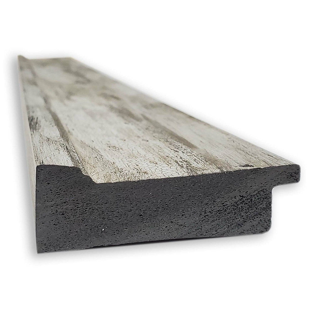 Miroir mural biseauté pour salle de bain - Cadre métallique craquelé