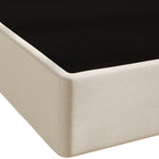 Sommier à ressorts en métal CraftPorch de 5 pouces avec housse en lin gris chaud