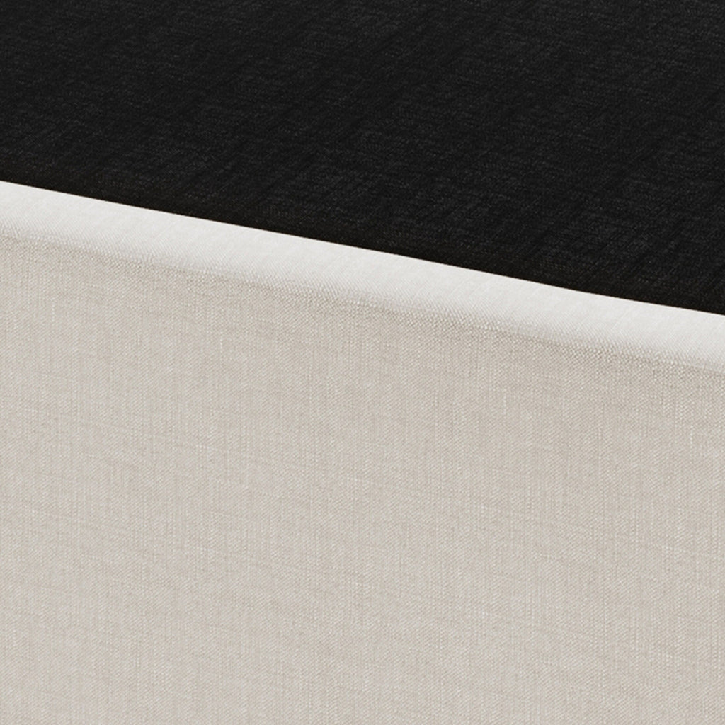 Sommier à ressorts en bois massif CraftPorch de 5 pouces avec lattes en bois et revêtement en lin gris chaud