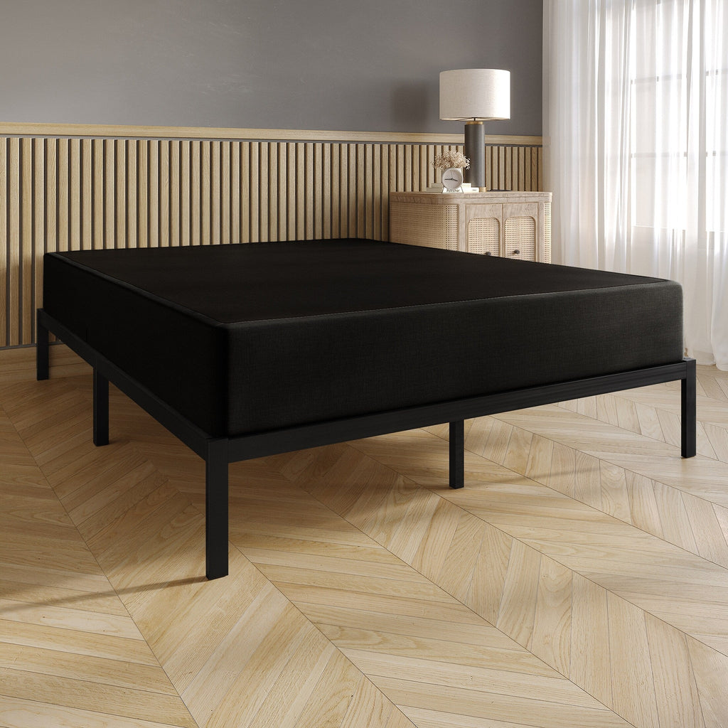 Sommier tapissier en métal et lin rembourré CraftPorch