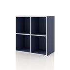 DH BASIC Organisateur de rangement empilable personnalisable en bois moderne - Étagères cubiques, armoire à tiroirs, bibliothèque avec portes par Denhour