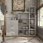 DH BASIC Organisateur de rangement empilable personnalisable en bois moderne - Étagères cubiques, armoire à tiroirs, bibliothèque avec portes par Denhour