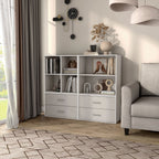 DH BASIC Organisateur de rangement empilable personnalisable en bois moderne - Étagères cubiques, armoire à tiroirs, bibliothèque avec portes par Denhour