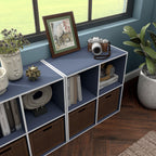 DH BASIC Organisateur de rangement empilable personnalisable en bois moderne - Étagères cubiques, armoire à tiroirs, bibliothèque avec portes par Denhour