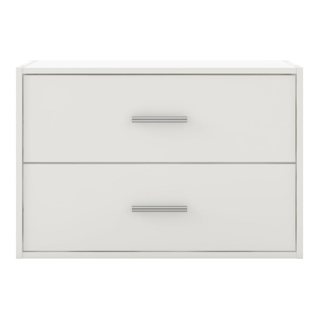 DH BASIC Organisateur de rangement empilable personnalisable en bois moderne - Étagères cubiques, armoire à tiroirs, bibliothèque avec portes par Denhour