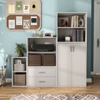 DH BASIC Organisateur de rangement empilable personnalisable en bois moderne - Étagères cubiques, armoire à tiroirs, bibliothèque avec portes par Denhour