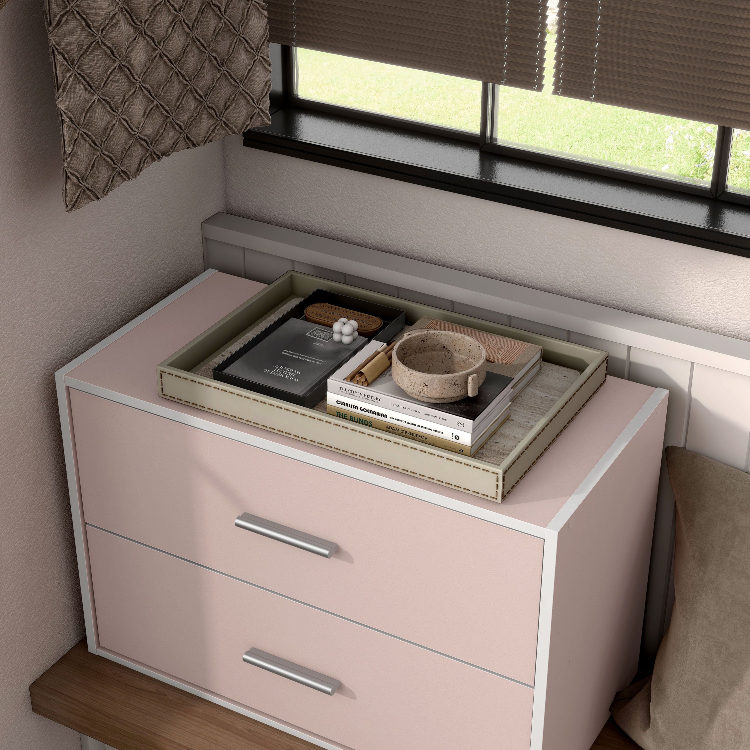 DH BASIC Organisateur de rangement empilable personnalisable en bois moderne - Étagères cubiques, armoire à tiroirs, bibliothèque avec portes par Denhour