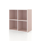 DH BASIC Organisateur de rangement empilable personnalisable en bois moderne - Étagères cubiques, armoire à tiroirs, bibliothèque avec portes par Denhour
