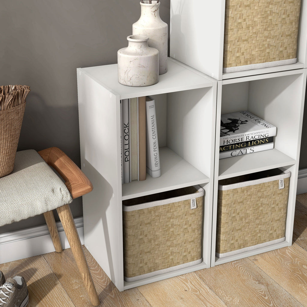DH BASIC Organisateur de rangement empilable personnalisable en bois moderne - Étagères cubiques, armoire à tiroirs, bibliothèque avec portes par Denhour