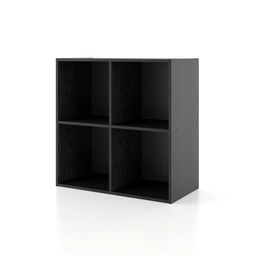 DH BASIC Organisateur de rangement empilable personnalisable en bois moderne - Étagères cubiques, armoire à tiroirs, bibliothèque avec portes par Denhour