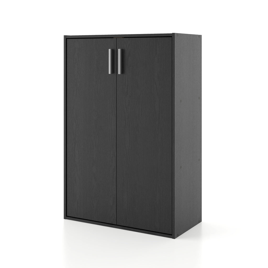 DH BASIC Organisateur de rangement empilable personnalisable en bois moderne - Étagères cubiques, armoire à tiroirs, bibliothèque avec portes par Denhour