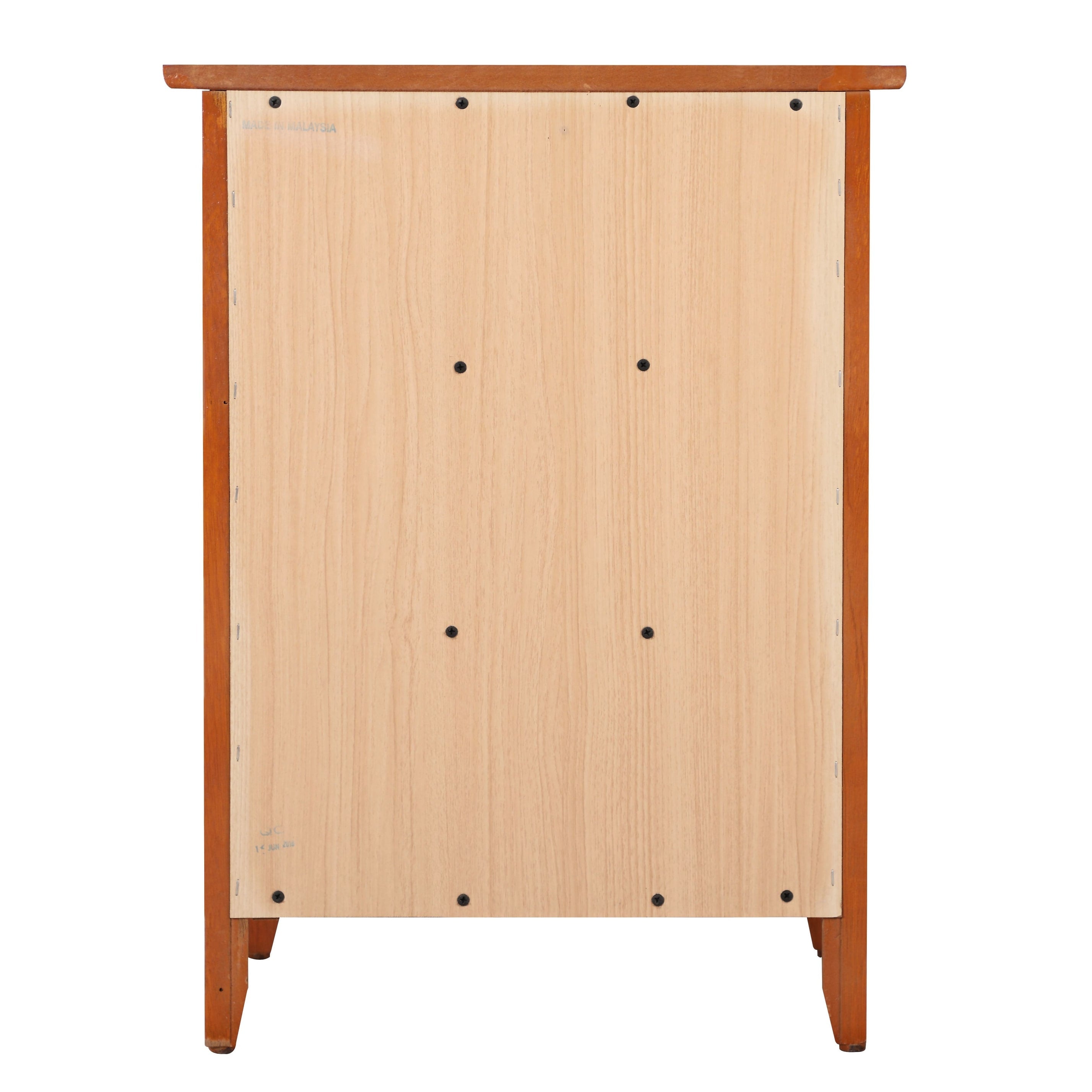 Table de chevet transitionnelle en bois à 3 tiroirs Daniel