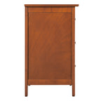 Table de chevet transitionnelle en bois à 3 tiroirs Daniel