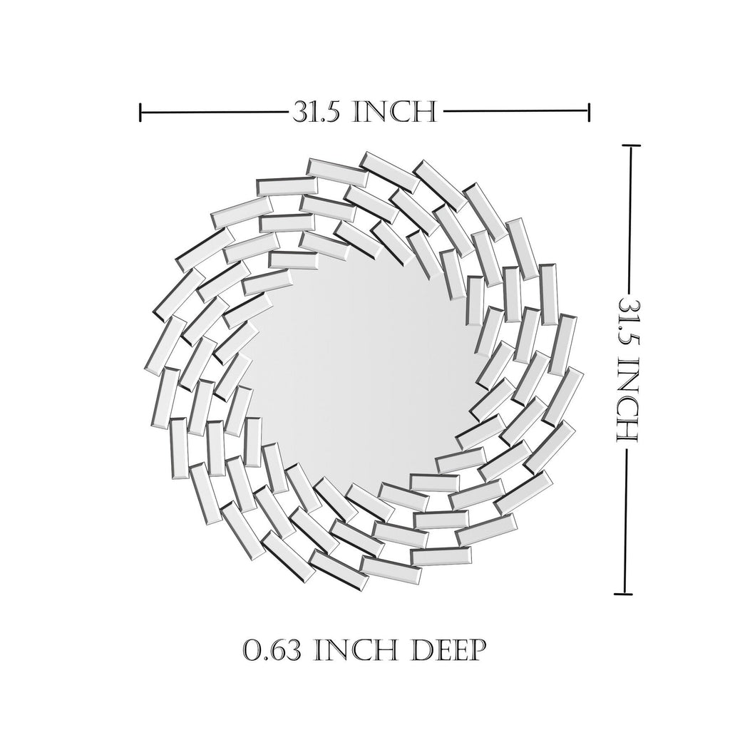 Miroir mural en forme de soleil Miroir d'appoint rond