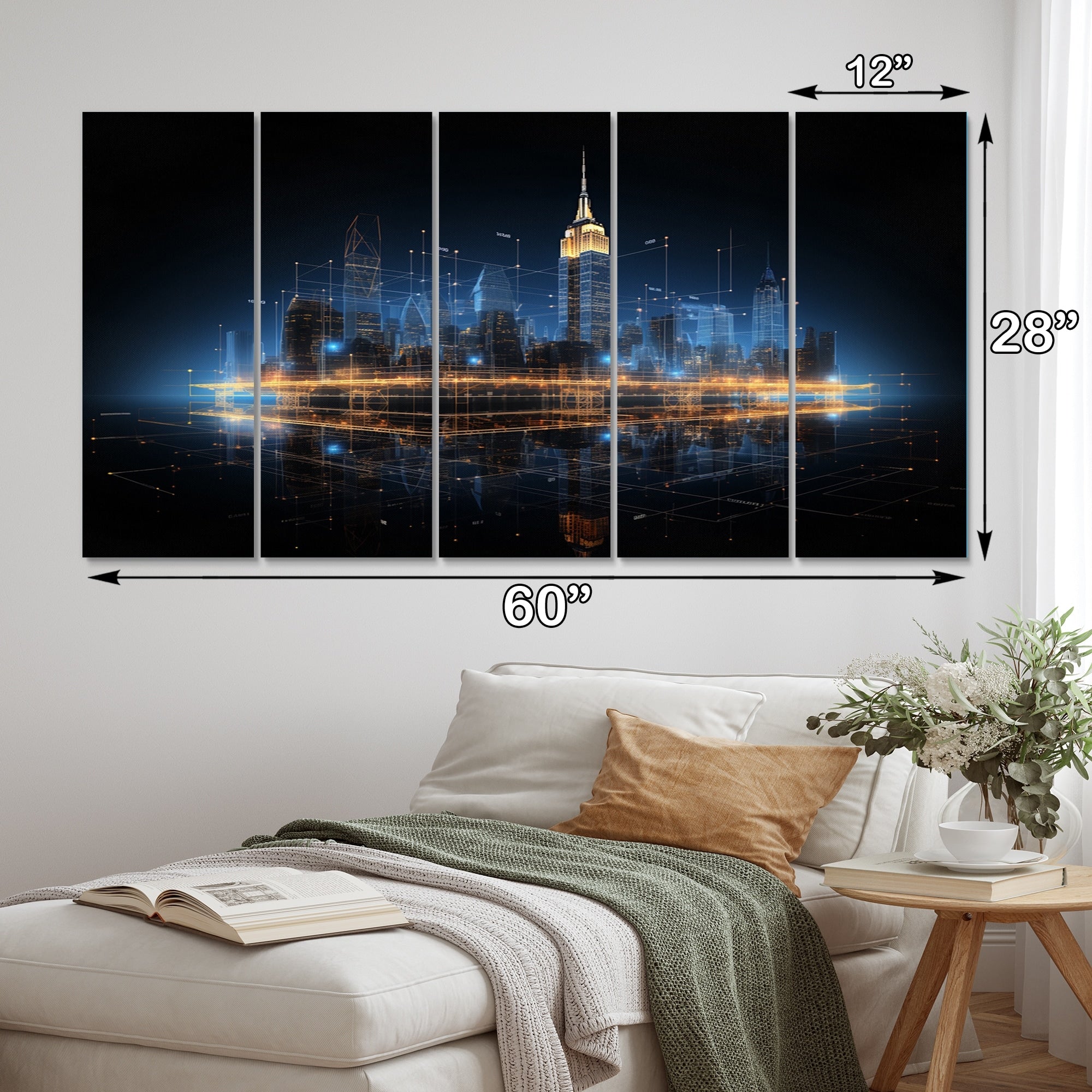 Ensemble de décoration murale multi-panneaux Designart Christianisme Pentecôte Feu Spirituel Salon