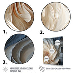 Designart Spirale de plumes blanches et bleues II Art mural géométrique abstrait Bleu - Toile tendue moderne pour décoration de couloir