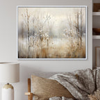 Décoration murale Designart Winter Meadow View Calmness II Meadow Grey - Art mural sur toile encadrée traditionnelle pour chambre à coucher