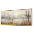 Décoration murale Designart Winter Meadow View Calmness II Meadow Grey - Art mural sur toile encadrée traditionnelle pour chambre à coucher