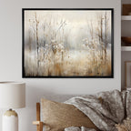 Décoration murale Designart Winter Meadow View Calmness II Meadow Grey - Art mural sur toile encadrée traditionnelle pour chambre à coucher
