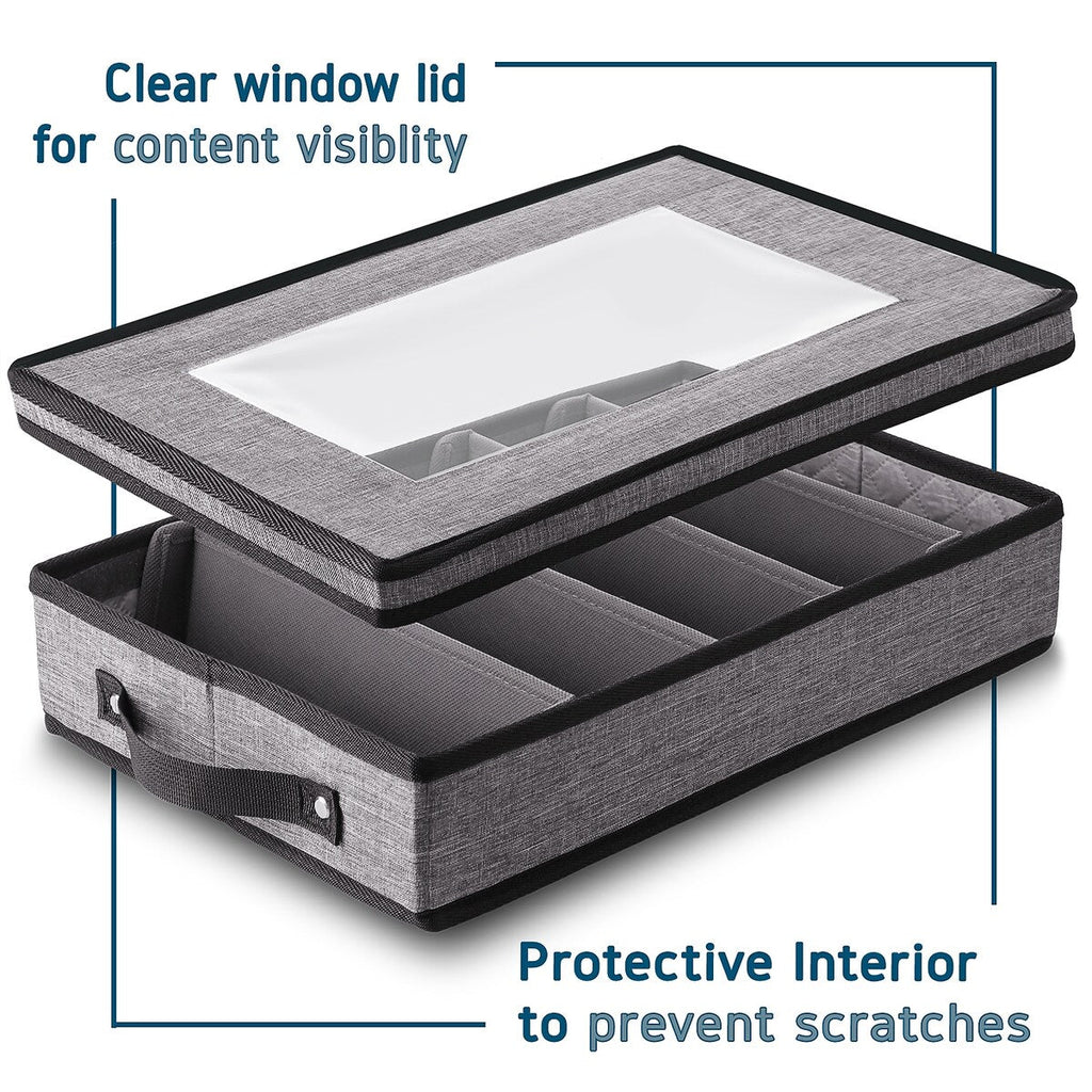 Contenants de rangement pour vaisselle StorageBud - Supports empilables pour assiettes, tasses, couverts, verres à pied et ensembles de plateaux