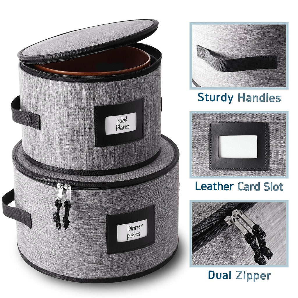 Contenants de rangement pour vaisselle StorageBud - Supports empilables pour assiettes, tasses, couverts, verres à pied et ensembles de plateaux