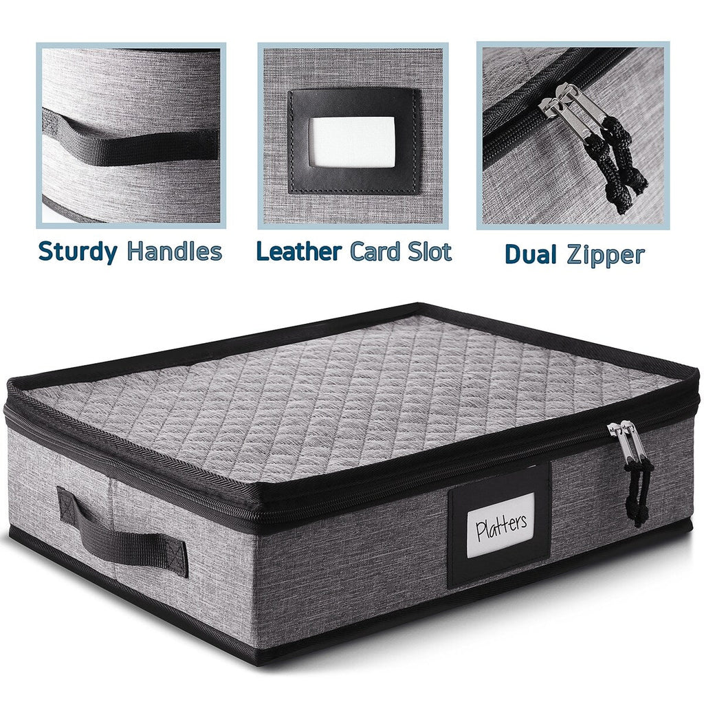 Contenants de rangement pour vaisselle StorageBud - Supports empilables pour assiettes, tasses, couverts, verres à pied et ensembles de plateaux