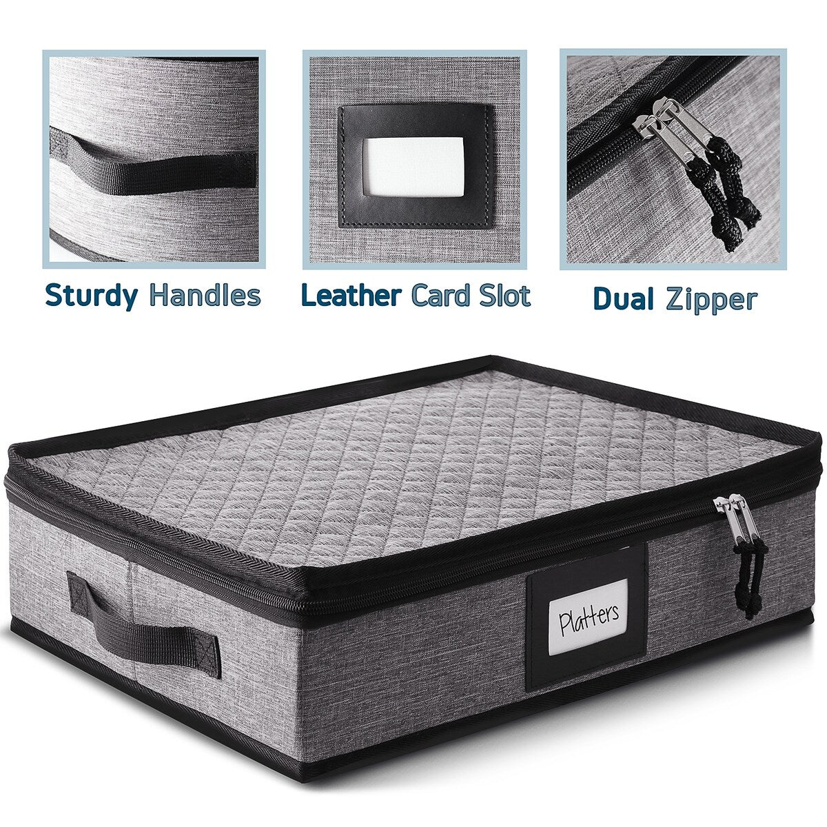 Contenants de rangement pour vaisselle StorageBud - Supports empilables pour assiettes, tasses, couverts, verres à pied et ensembles de plateaux