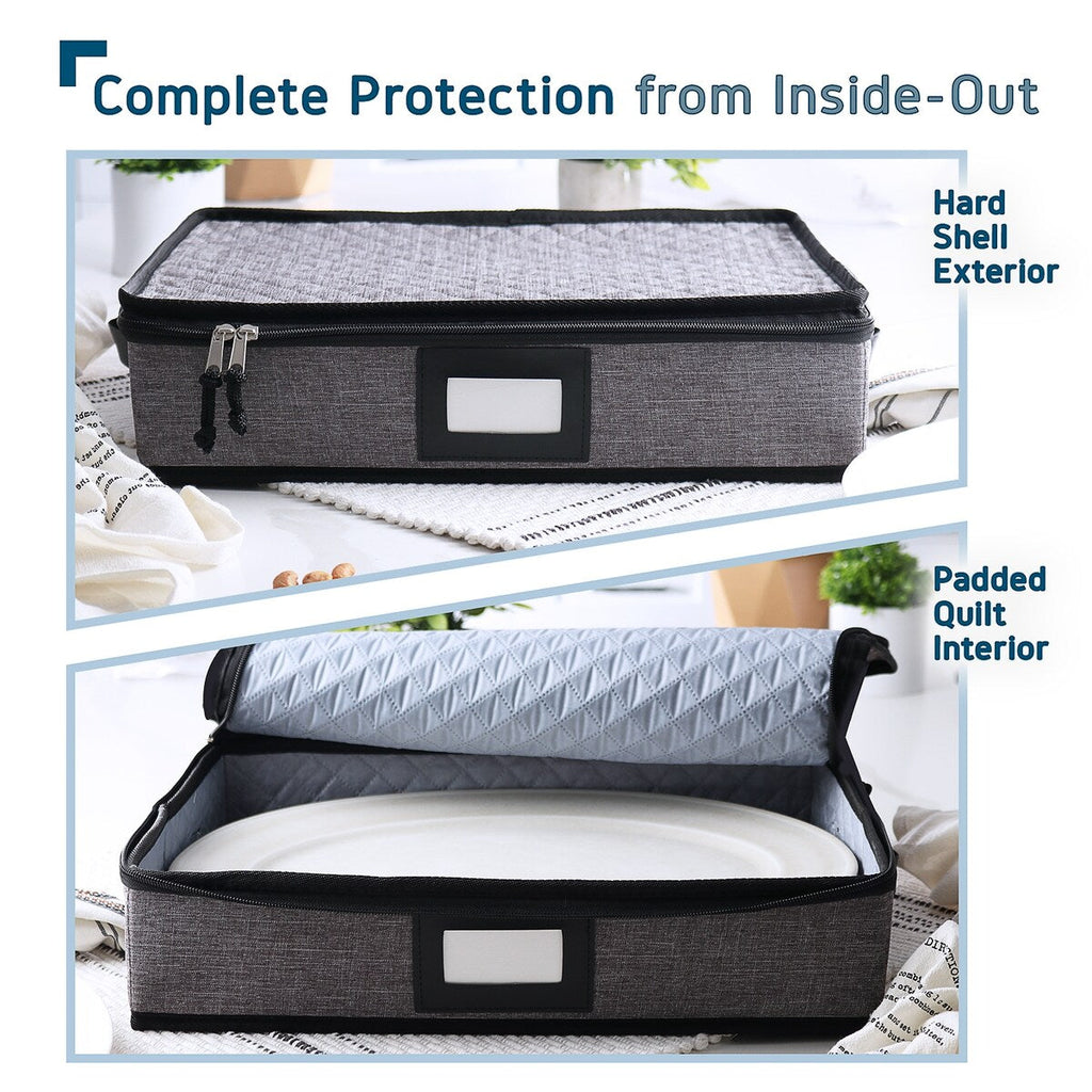 Contenants de rangement pour vaisselle StorageBud - Supports empilables pour assiettes, tasses, couverts, verres à pied et ensembles de plateaux