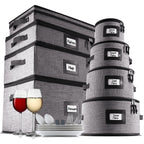 Contenants de rangement pour vaisselle StorageBud - Supports empilables pour assiettes, tasses, couverts, verres à pied et ensembles de plateaux