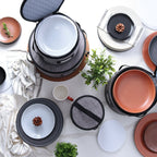 Contenants de rangement pour vaisselle StorageBud - Supports empilables pour assiettes, tasses, couverts, verres à pied et ensembles de plateaux