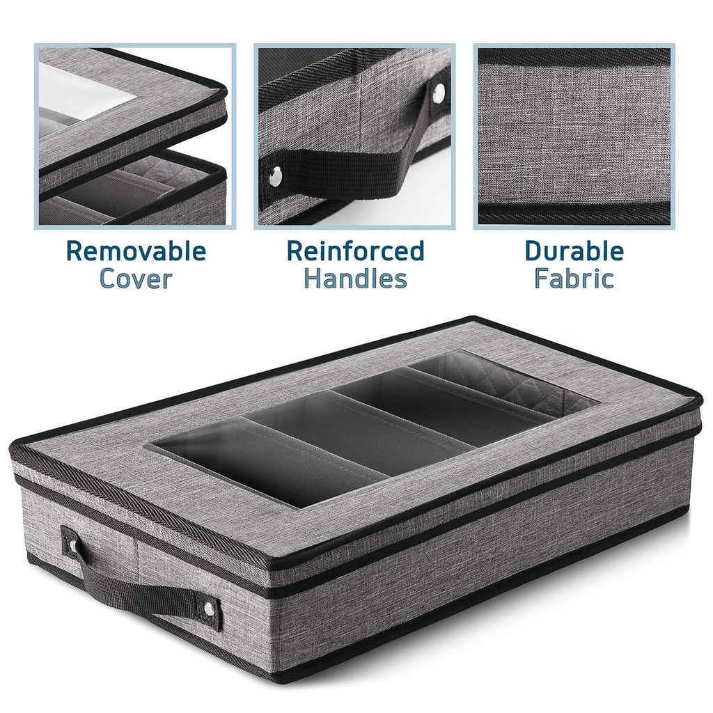 Contenants de rangement pour vaisselle StorageBud - Supports empilables pour assiettes, tasses, couverts, verres à pied et ensembles de plateaux