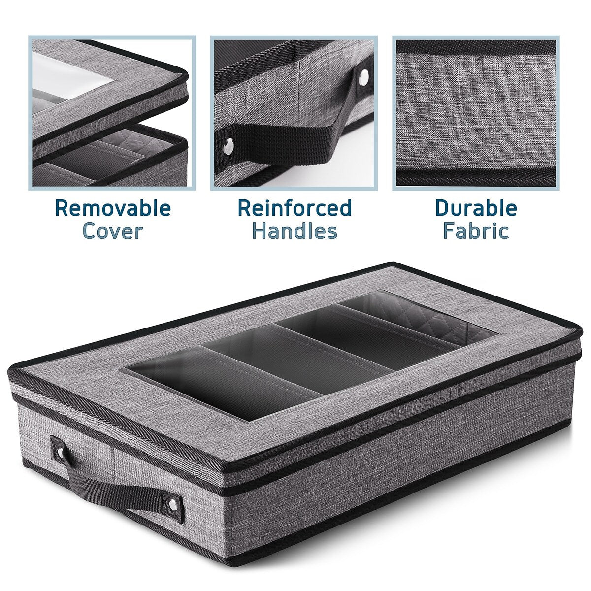 Contenants de rangement pour vaisselle StorageBud - Supports empilables pour assiettes, tasses, couverts, verres à pied et ensembles de plateaux