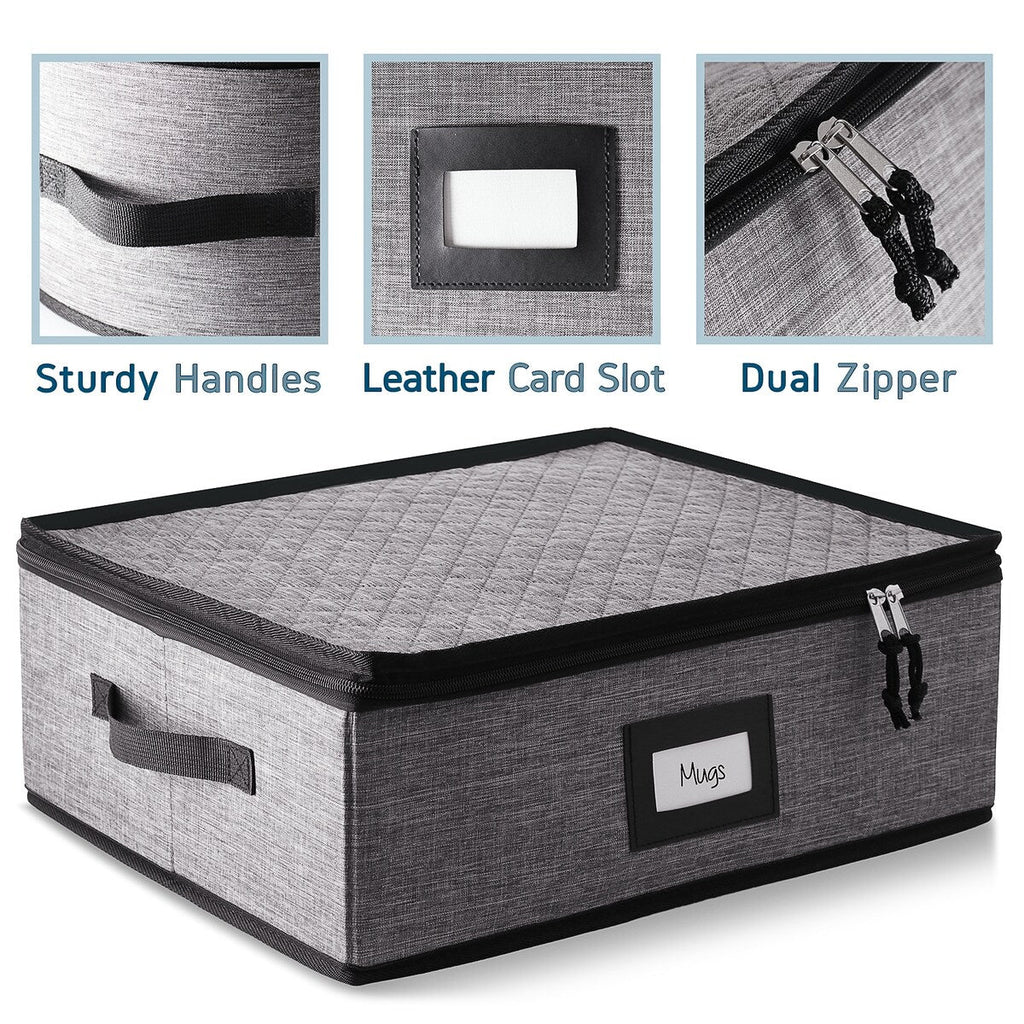 Contenants de rangement pour vaisselle StorageBud - Supports empilables pour assiettes, tasses, couverts, verres à pied et ensembles de plateaux