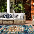 Tapis traditionnel d'intérieur/extérieur vieilli World Rug Gallery