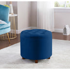 Pouf de rangement rond touffeté Donovan