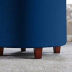 Pouf de rangement rond touffeté Donovan