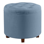 Pouf de rangement rond touffeté Donovan
