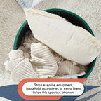 Pouf de rangement rond touffeté Donovan