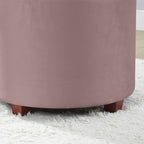 Pouf de rangement rond touffeté Donovan